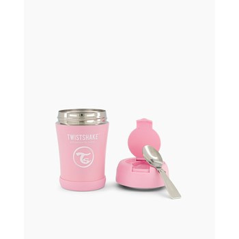 Twistshake Pojemnik Termiczny z Łyżką 350ml Pastelowo Różowy