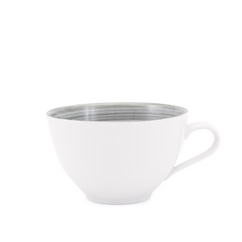 Filiżanka porcelanowa Ole 400ml Joy szary + obwódka szara