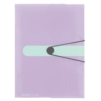 Teczka Herlitz A4 plastikowa z gumką pastel lila