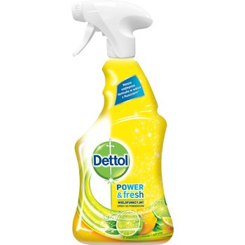 Dettol Power & Fresh Wielofunkcyjny spray do powierzchni o zapachu limonki i cytryny 500ml