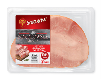 Sokołów Szynkagotowana wędzona Sokołowska krucha 160g