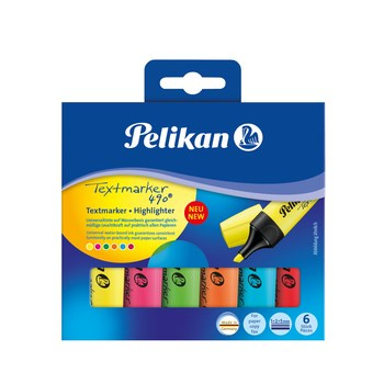 Pelikan zakreślacz 490 6 sztuk etui blister