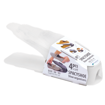 Organizer na buty SPACYSHOE SET 38-45 - przeźroczysty, kpl. 4 szt.