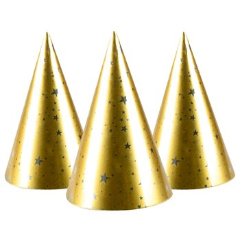 Czapeczki "Golden party" (4 szt.)