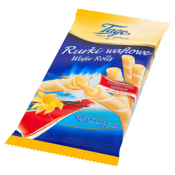 Tago Rurki waflowe z kremem o smaku waniliowym 150 g