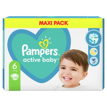 Pampers Active Baby, rozmiar 6, 44 pieluszek, 13kg-18kg