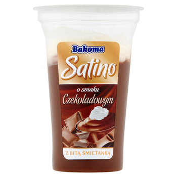 Bakoma Satino Deser o smaku czekoladowym z bitą śmietanką 170g