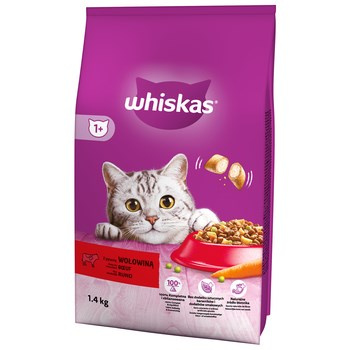 WHISKAS WOŁOWINA 1,4KG