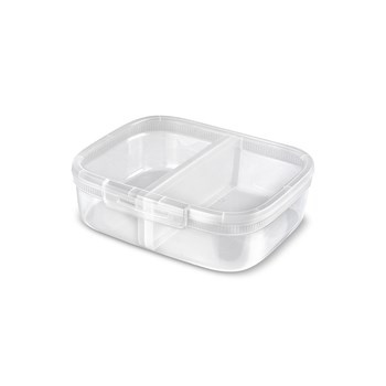 Pojemnik na żywność prostokątny z przegrodą Snap Box Transparentny 3,3L . Curver