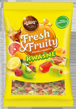 Wawel Fresh & Fruity Kwaśne Galaretki z nadzieniem 1000 g