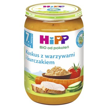 HiPP BIO Kuskus z warzywami i kurczakiem po 7. miesiącu 220 g