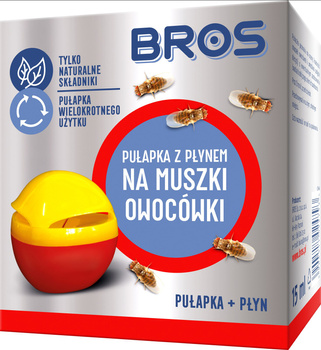 Bros Pułapka z płynem na muszki owocówki 15 ml