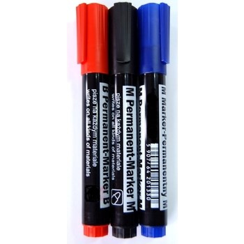 Marker permanentny 3 sztuki ścięta końcówka