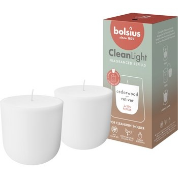 Bolsius Wkład zapachowy CleanLight drzewo cedrowe i wetiweria 2 szt.
