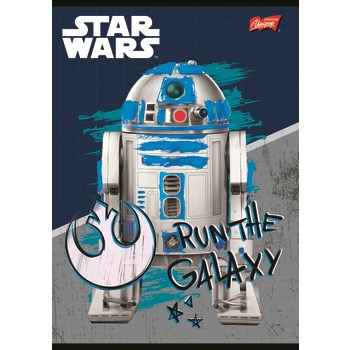 Unipap zeszyt okładka laminowana A5, 16 kartek, krata Star Wars