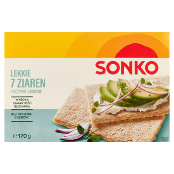 Sonko Pieczywo chrupkie Lekkie 7 ziaren 170 g (32 sztuki)