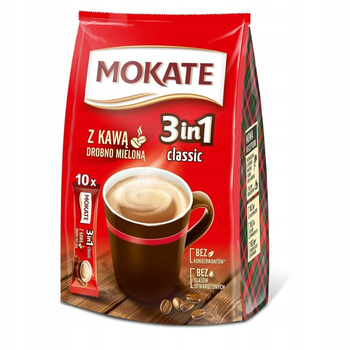 Mokate 3in1 Classic Rozpuszczalny napój kawowy w proszku 170 g (10 x 17 g)