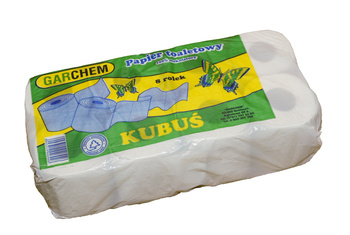 Papier toaletowy szary Kubuś 8 rolek 1-warstwowy