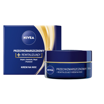 NIVEA Przeciwzmarszczkowy + rewitalizujący krem na noc 55+ 50ml
