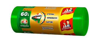 Jan Niezbędny Worki na śmieci 3-warstwowe zawiązywane 60l 18 szt