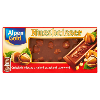 Nussbeisser Czekolada mleczna z całymi orzechami laskowymi 100 g