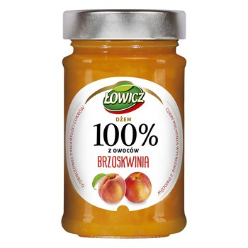 ŁOWICZ DŻEM 100% BRZOSKWI.210G