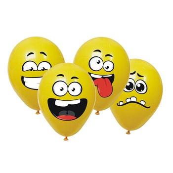 Balony Buźki - zrób to sam (4 wzory) (6 szt.)