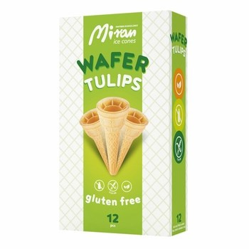 Wafle do lodów  bezglutenowe/ Wafer tulips 40g ( 12 szt) MIRAN