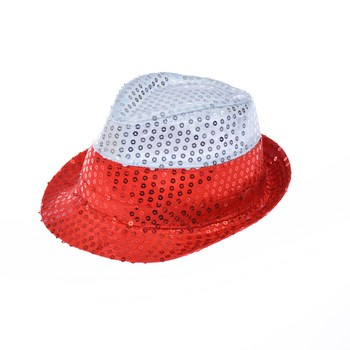 Kapelusz cekiny "Biało-Czerwoni"