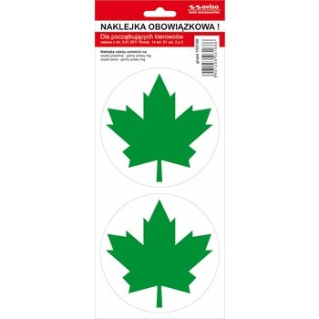 Naklejka zielony listek
