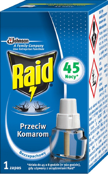 Raid Płyn owadobójczy przeciw komarom zapas bezzapachowy 27ml