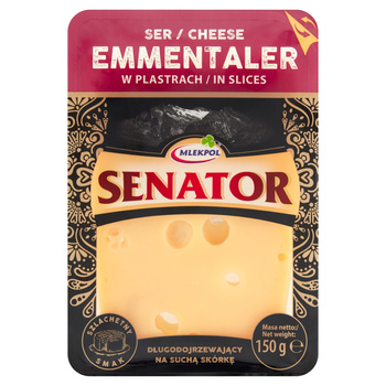 Ser Senator Emmentaler plastry 150g SMmlEKPOL