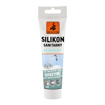 Silikon sanitarny 100ml bezbarwny -  dragon