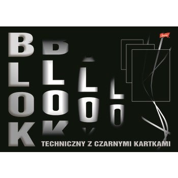 Unipap blok techniczny A3, 10 czarnych kartek