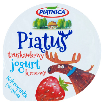 Piątnica Piątuś Jogurt kremowy truskawkowy 125 g