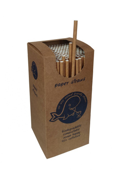 Słomki papierowe, kolor kraft -opakowanie ekologiczne 250szt HORECA POLSKA