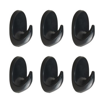 Haczyk plastikowy czarny Whi 6 ovl