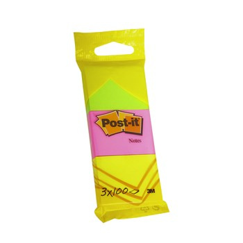 3M Karteczki samoprzylepne Post-it®, 3 kolory, 38x51mm, 3x100 karteczek