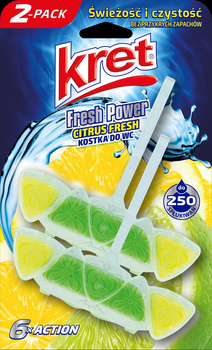 Kret Fresh Power Citrus Fresh Kostka do WC 2 x 40 g