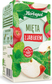 Herbapol Herbatka ziołowo-owocowa mięta z jabłkiem 30 g (20 x 1,5 g)