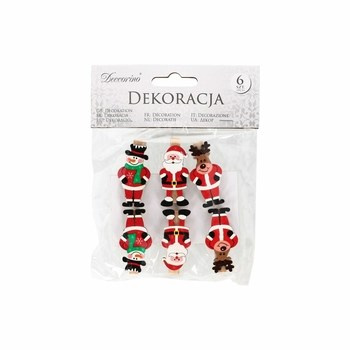 EM&EM Klips drewniany 6szt mix