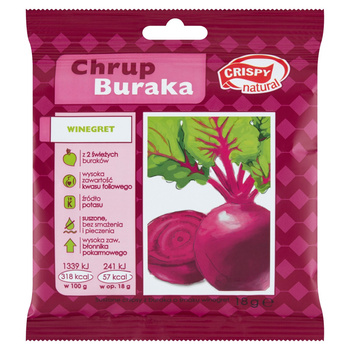 Crispy Natural Suszone chipsy z buraka o smaku winegret 18 g