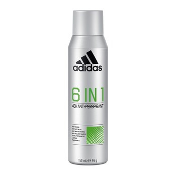 adidas 6 w 1 antyperspirant w sprayu dla mężczyzn, 150ml