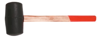 Młotek gumowy 60mm/400 g, trzonek drewniany