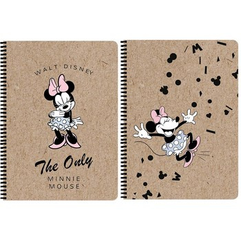 Kołozeszyt A4/80k. Kratka Minnie Mouse Kraft Liner
