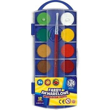 Farby akwarelowe Astra  12 kolorów fi 23,5 mm