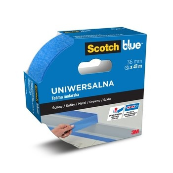 ScotchBlue™ Taśma malarska do różnych powierzchni, 36mm x 41m, 1 rolka w opakowaniu