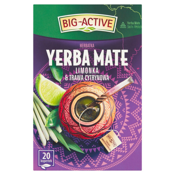 Big-Active Herbatka Yerba Mate Limonka i Trawa Cytrynowa (20 torebek x 1,5g) 30g