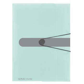 Teczka Herlitz A4 plastikowa z gumką pastel mietowa