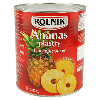 Ananas plastry 3100 ml Rolnik